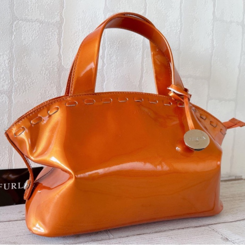 Furla Shiny Orange Tote Bag